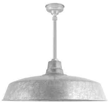 28" The Original™ Stem Mount, 975-Galvanized, Hang Straight Canopy