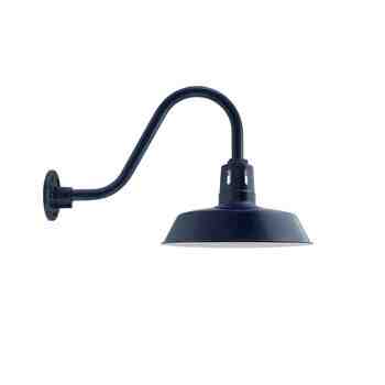 14" The Original™ Vented Gooseneck Light, 705-Navy, Narrow Slot Vents, G15 Gooseneck Arm