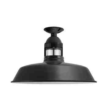 16" Sydney LED, 100-Black, CLR-Clear Glass