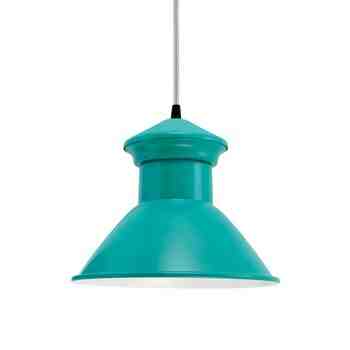 Cooper Pendant, 390-Teal, CMG-Grey Cloth Cord