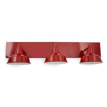 Austin Triple Straight Arm Vanity Light, 400-Barn Red