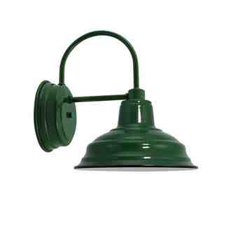 11" Bomber Wall Sconce, 350-Porcelain Vintage Green