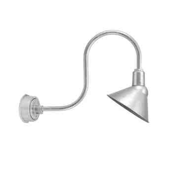 14" Fire Chief LED, 975-Galvanized, G32 Gooseneck Arm