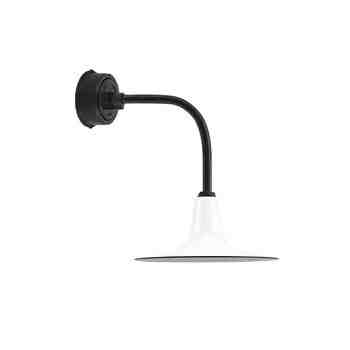 16" Sterling LED, 250-Porcelain White, G13 Gooseneck Arm, 150-Black