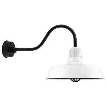 20" Scrimmage, 250-Porcelain White, Heat Sink in 250-White, G22 in 150-Black, CGG-Standard Cast Guard in 150-Black, CLR-Clear Glass
