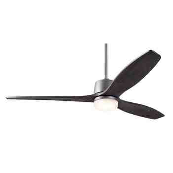 Arbor DC Ceiling Fan, Graphite, Ebony Blades, 17W LED Light