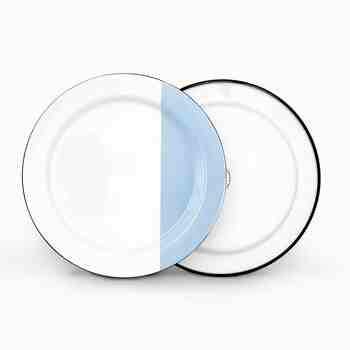 12" Dipped Enamel Dinner Plate, 765-Porcelain Delphite
