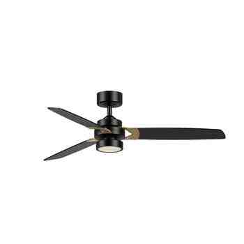 Baldwin Ceiling Fan, Black & Brushed Satin Brass