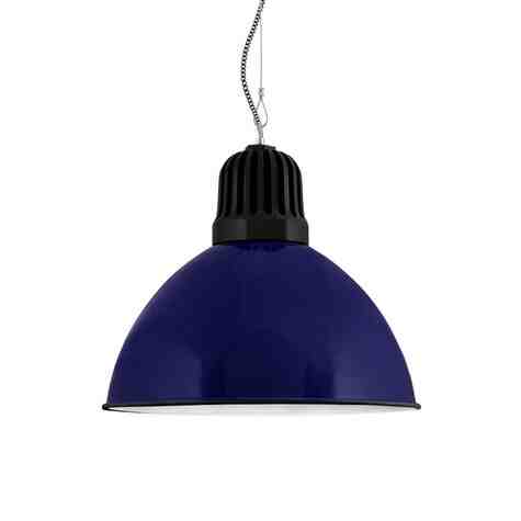 14" Kickoff, 750-Porcelain Cobalt Blue, Heat Sink in 150-Black, CSBW-Black & White Cloth Cord